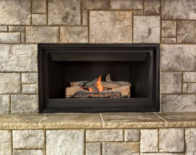 Finished Masonry Fireplace